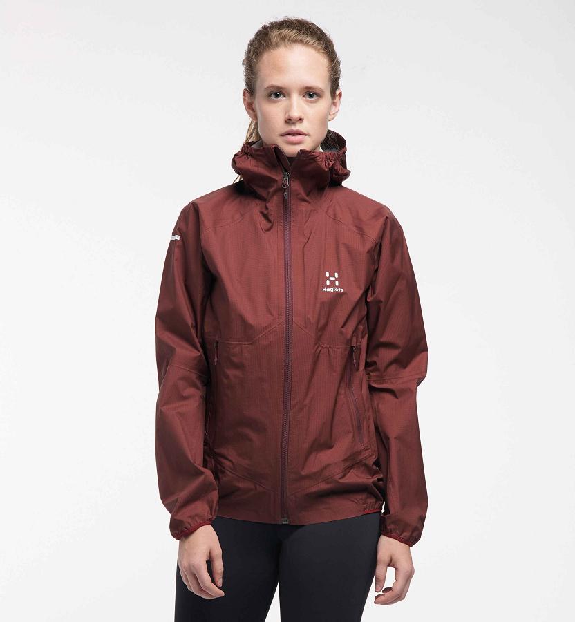 Haglöfs Womens L.I.M Proof Hiking Jacket Red New Zealand 68952IDUX
